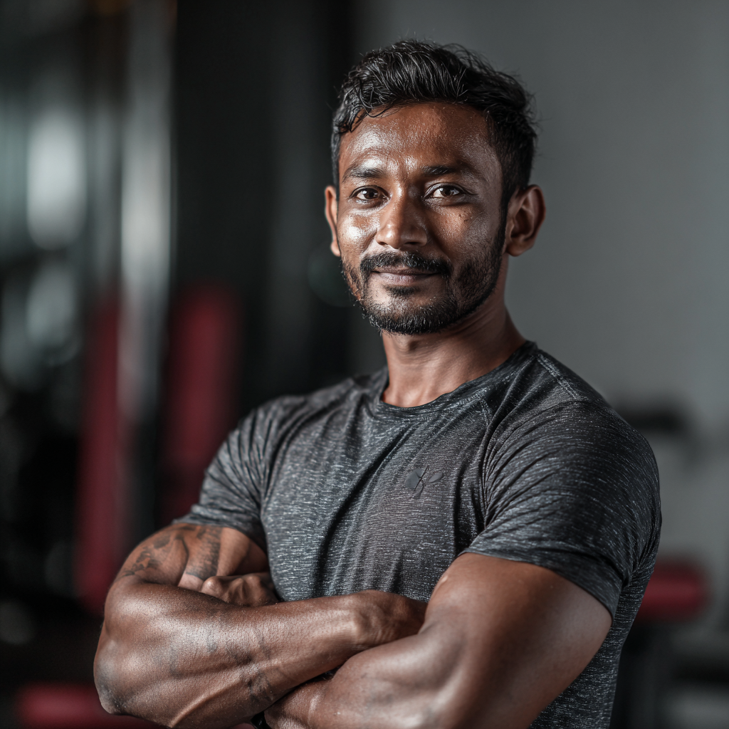 Homem a meditar ao nascer do sol